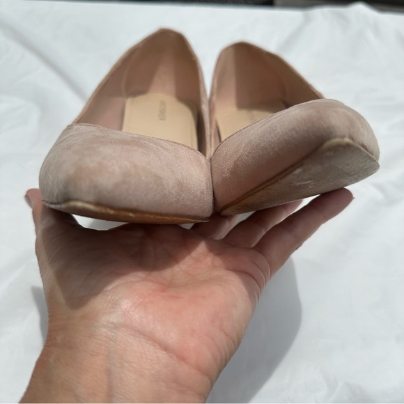 Marc Fisher Caitlin suede blush pink block heel, pointy toe pump - Picture 11 of 17